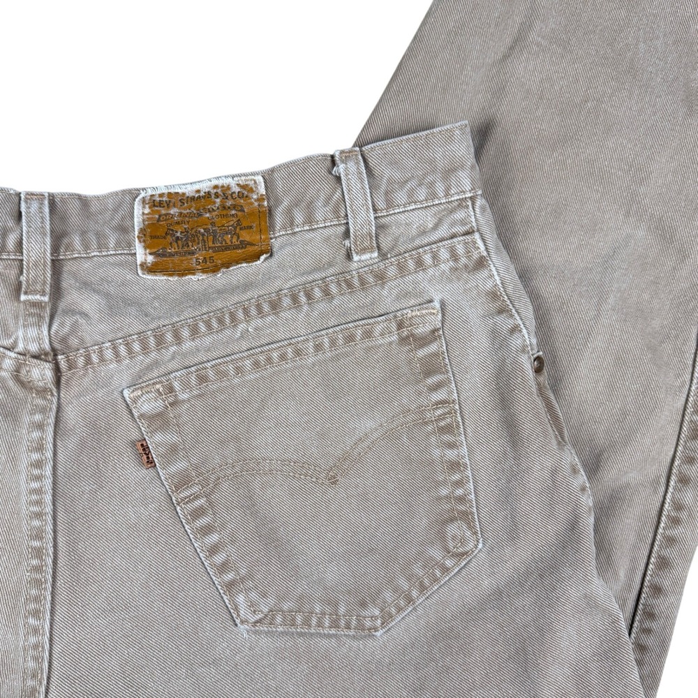 Vtg‎ 90s Levi's 545 Brown Tab Loose Fit Men's 35x30 Stone Denim Jeans Made USA